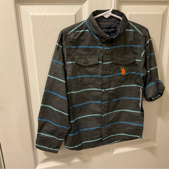 U.S. Polo Assn. Other - Kids Striped Shirt - Black and Blue